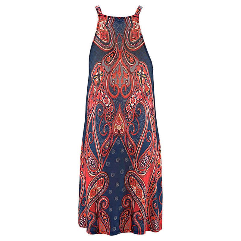 Boho Paisley Sleeveless Summer Beach Dress