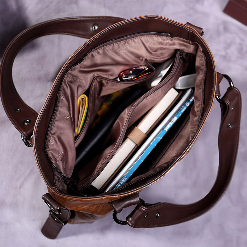 Vintage Faux Leather (PU) Tote