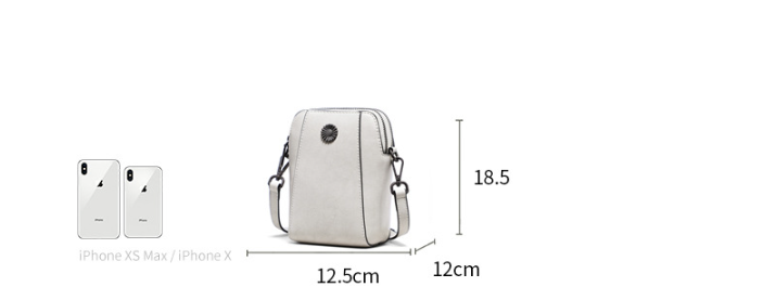 Small Cowhide Leather Crossbody Phone Bag