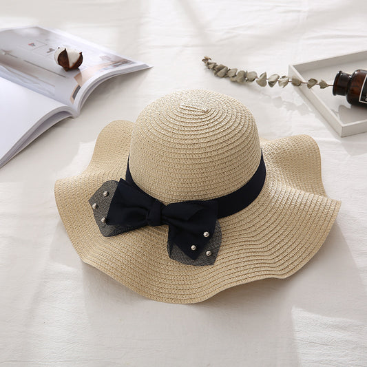 Wavy Edge Big Brim Straw Hat "Mallorca"