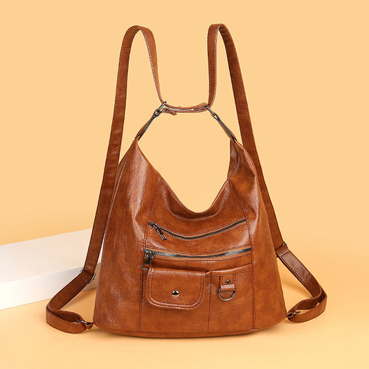 Wandelbare Hobo-Rucksacktasche aus PU-Kunstleder