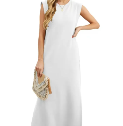 Summer Sleeveless Pocket Maxi Dress