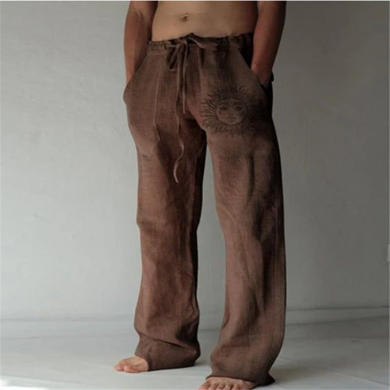 Herren Leinenhose mit Kordelzug "Samlona"