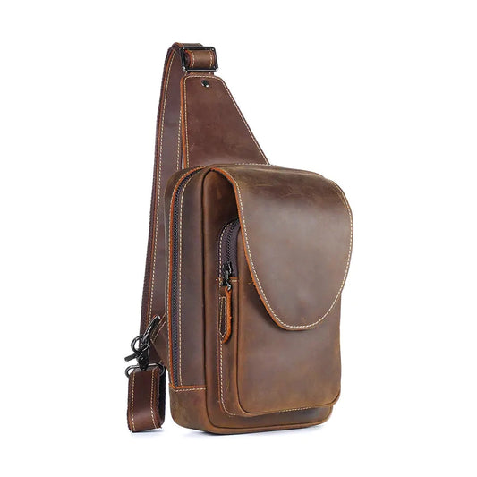 Men's Genuine Leather Crossbody Bag