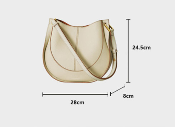 Half-Moon Leather Shoulder Bag
