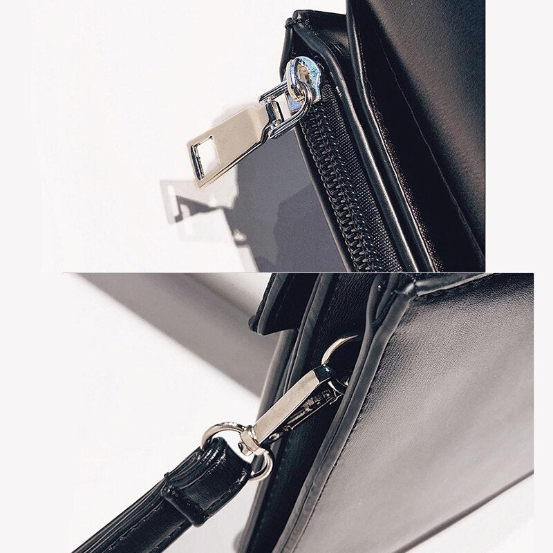Clutch mit Schnalle aus PU-Kunstleder
