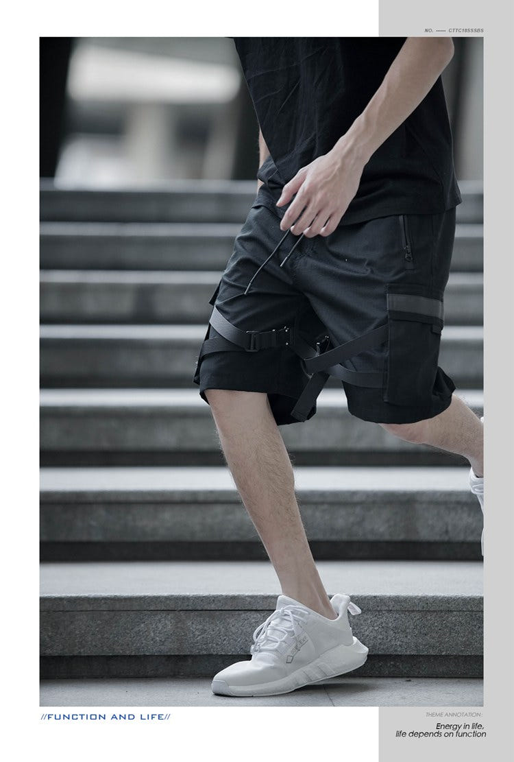 Reflective Cargo Shorts "Finn" — Summer Unisex