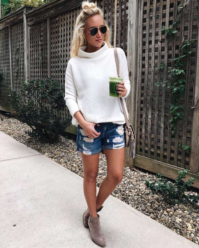 Oversized Turtleneck Knit Sweater “Alina”