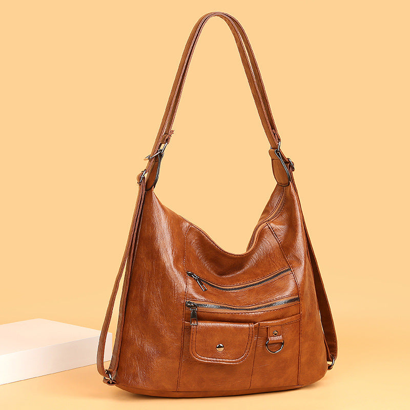 Wandelbare Hobo-Rucksacktasche aus PU-Kunstleder