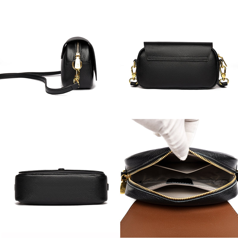 Leather Flap Crossbody Bag