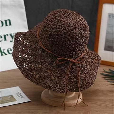 Handmade Crochet Straw Hat "Saint-Tropez"