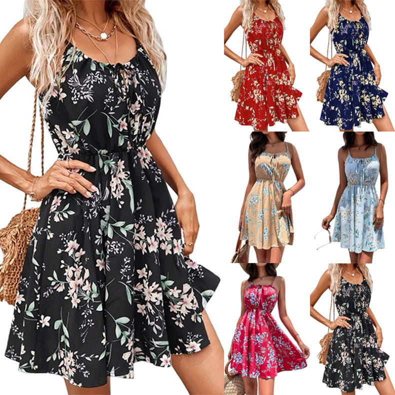 2023 Summer Women's Elegant Sleeveless Printed Dress
