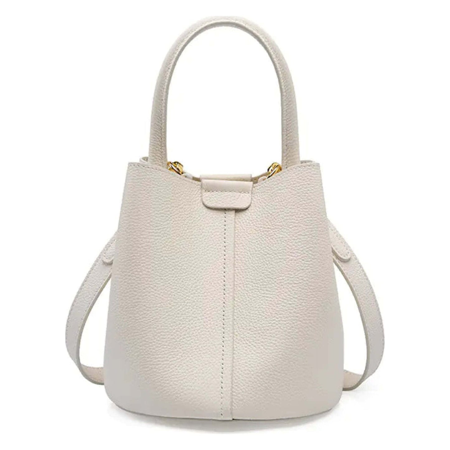 Genuine Leather Female Crossbody Bucket Bag