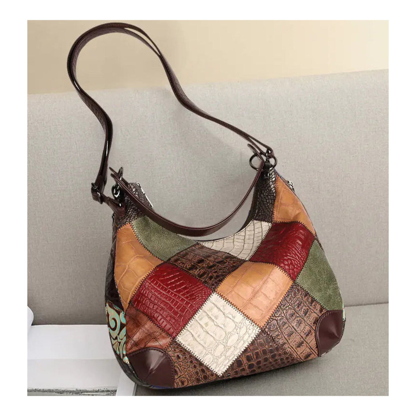 Genuine Leather Large Capacity Women's Shoulder Tote Bag