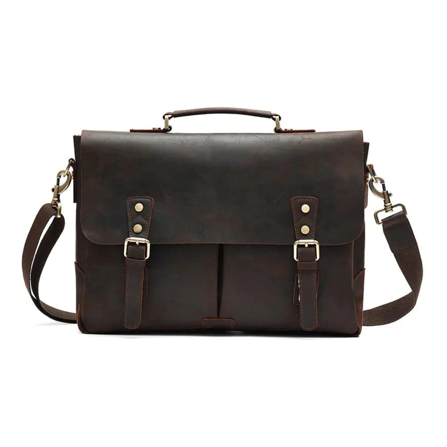 Genuine Leather Men's Crossbody Messenger Bag