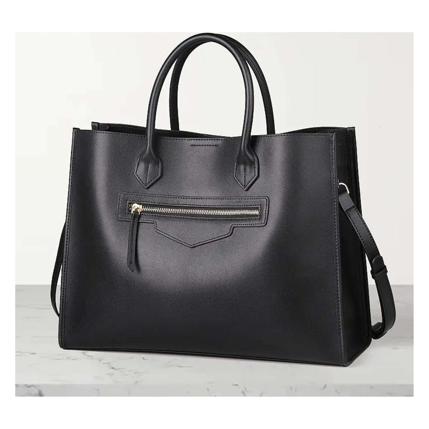 Genuine Leather Tote Bag for Women - Large Capacity