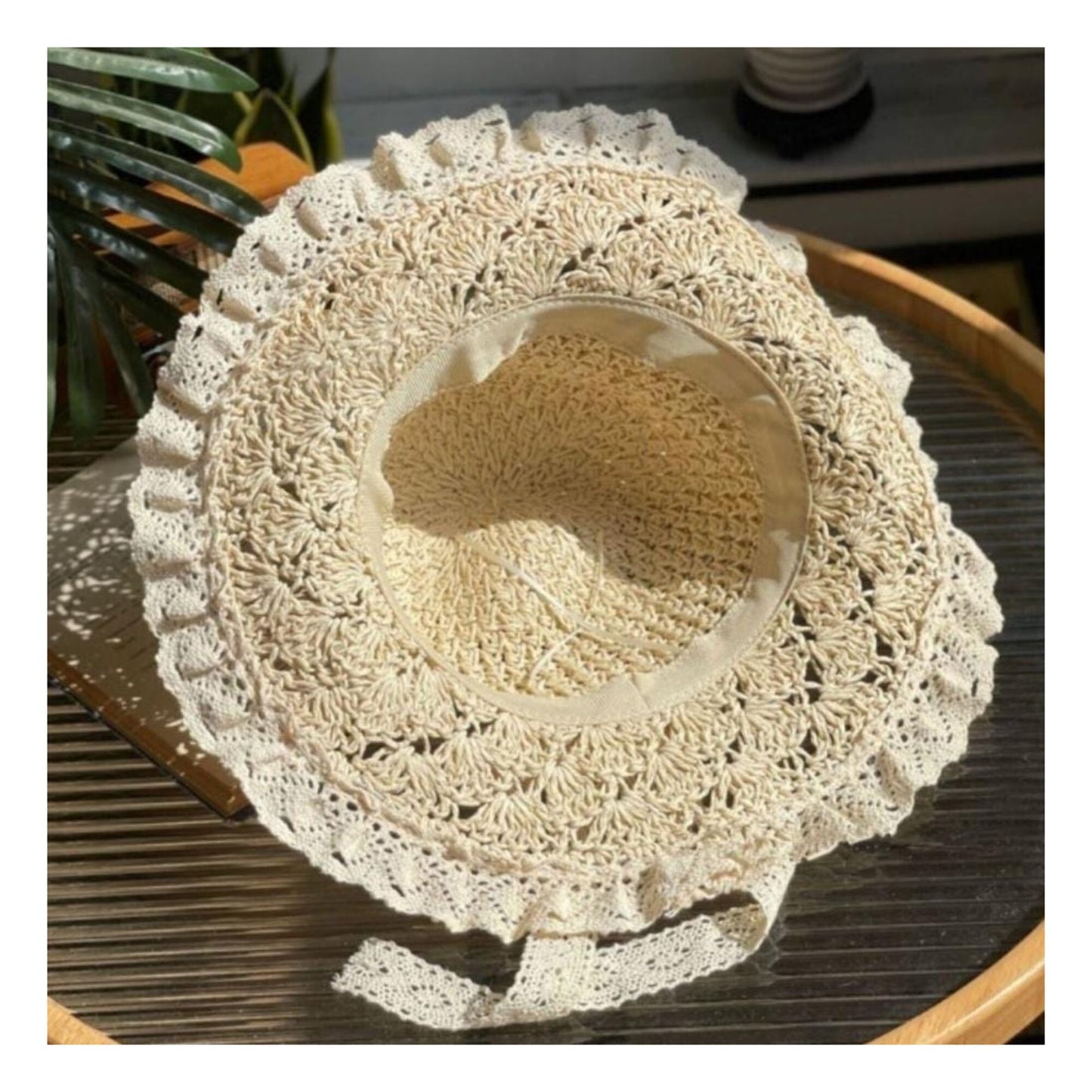 Handmade Crochet Straw Hat "Saint-Tropez"