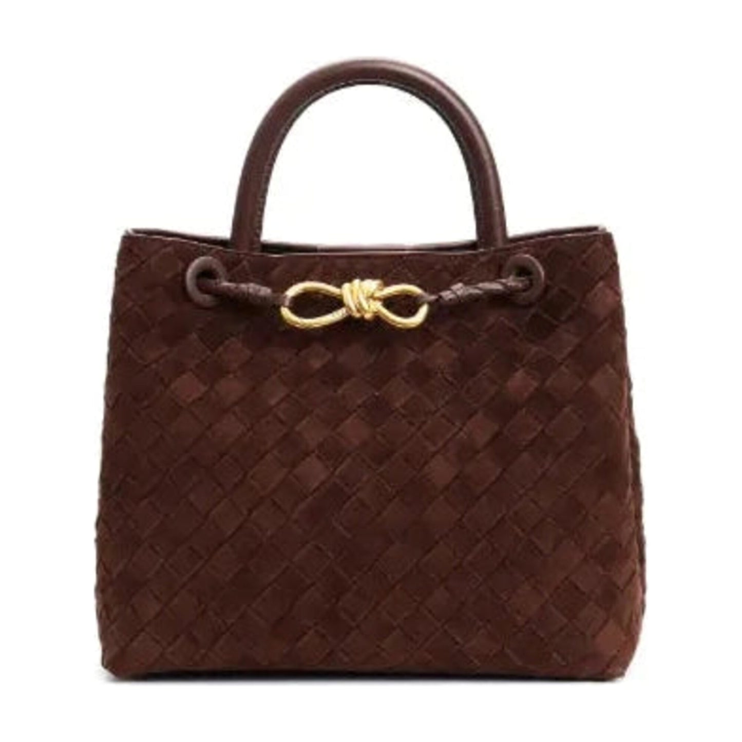 Matte Leather Woven Handbag