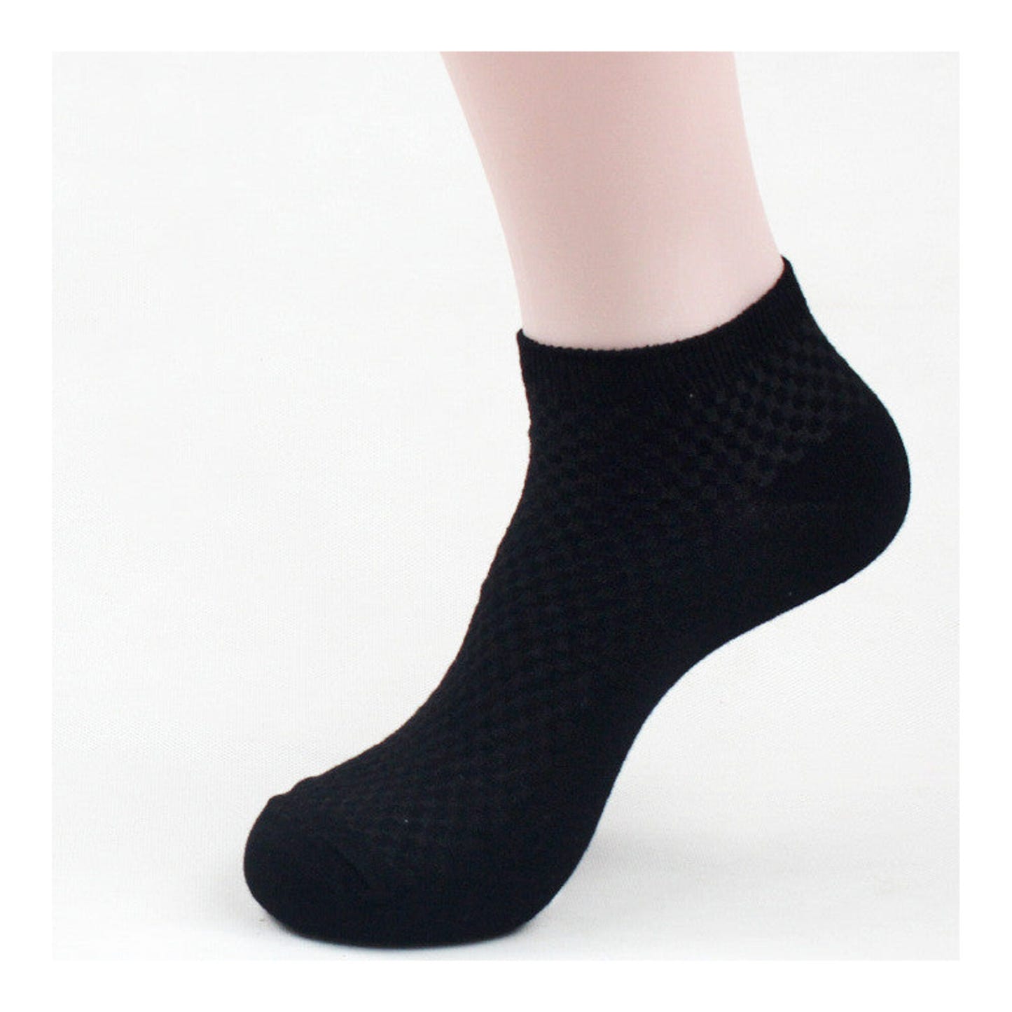 Men's Bamboo Fiber Ankle Socks with Massage Bottom
