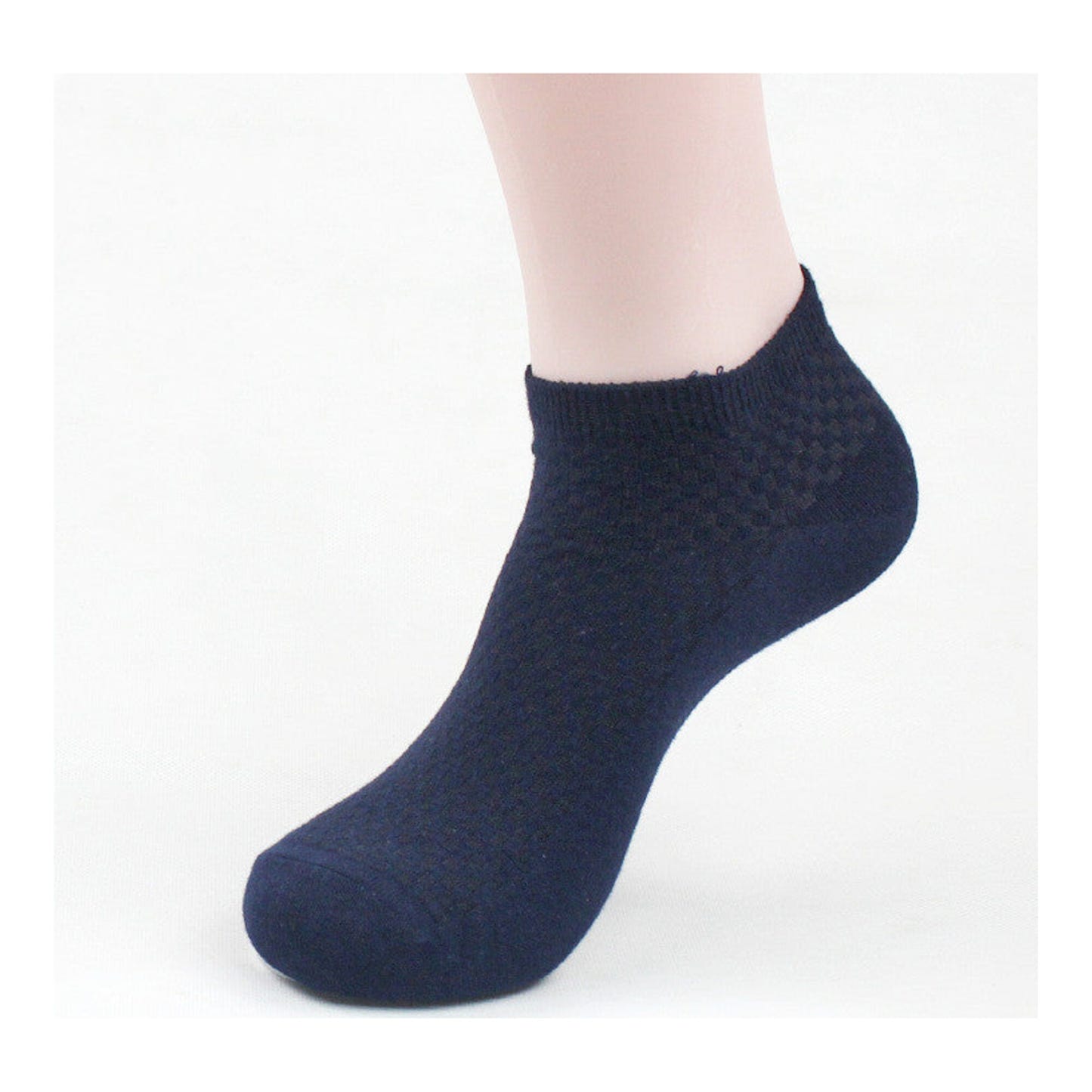 Men's Bamboo Fiber Ankle Socks with Massage Bottom