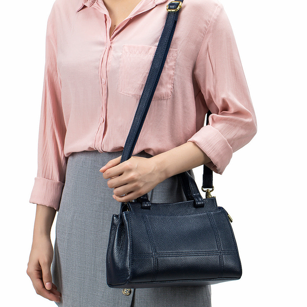 Genuine Leather Boston Handbag