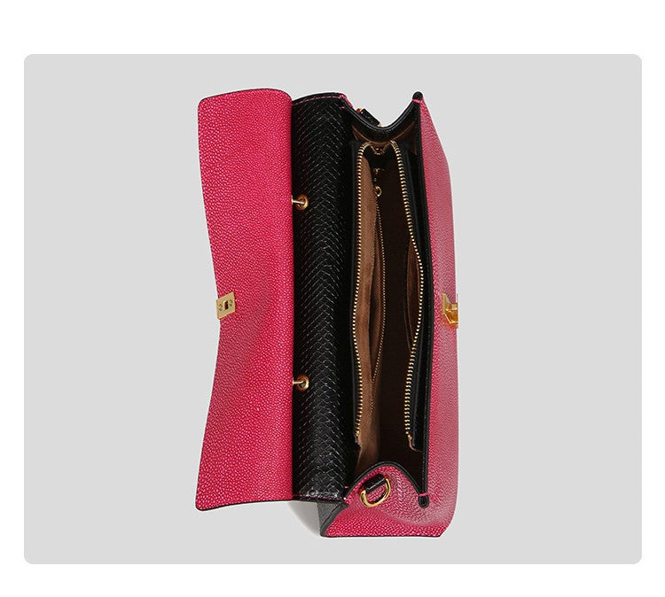 Structured Leather Top-Handle Bag