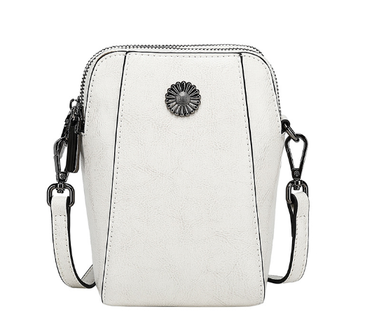 Small Cowhide Leather Crossbody Phone Bag