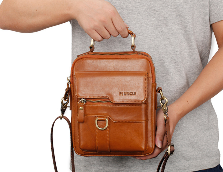 Men's Leather Shoulder Messenger Bag