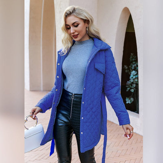 Belted Quilted Shirt Jacket “Lova”