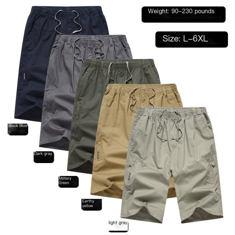 Men's Summer Thin Cotton Cargo Shorts (Loose Fit)