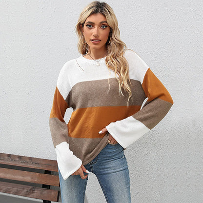 Colour-Block Bell-Sleeve Sweater “Daria”