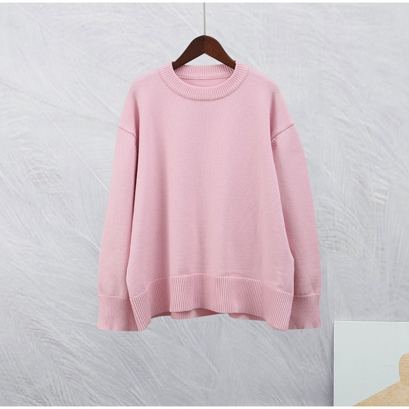 Oversized Crew-Neck Knit Sweater “Paulina”