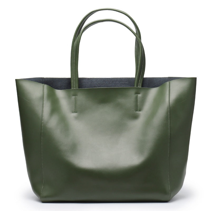 Large Leather Commuter Tote