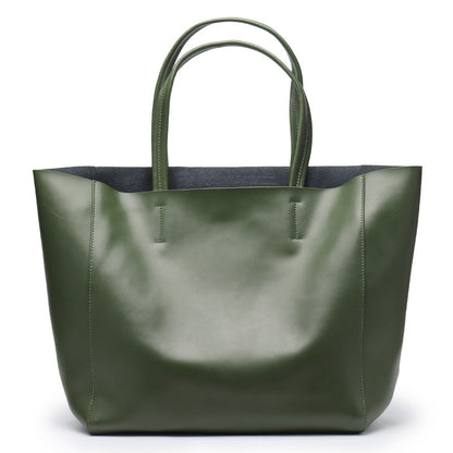 Large Leather Commuter Tote