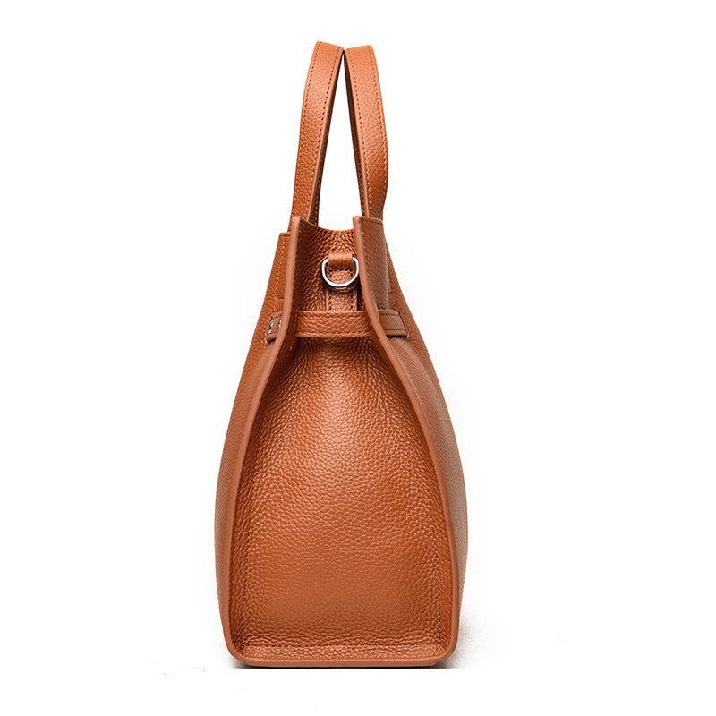 Large Leather Tote Handbag