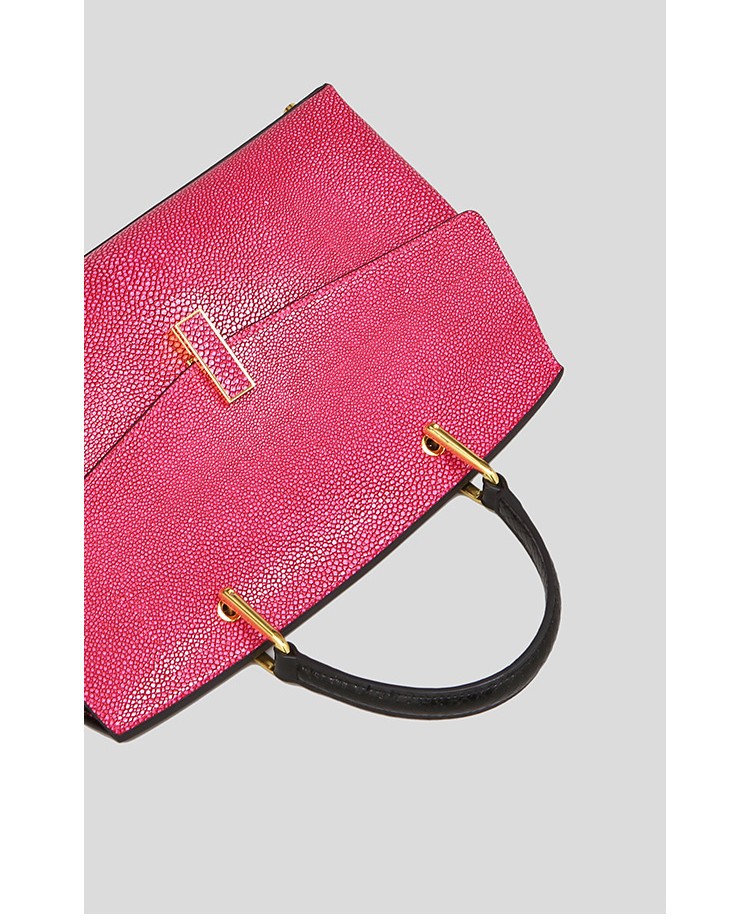 Structured Leather Top-Handle Bag