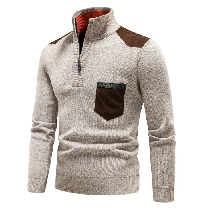 Knit Quarter-Zip Sweater “Anton”