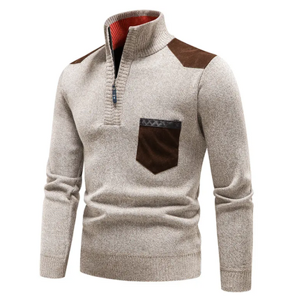 Knit Quarter-Zip Sweater “Anton”