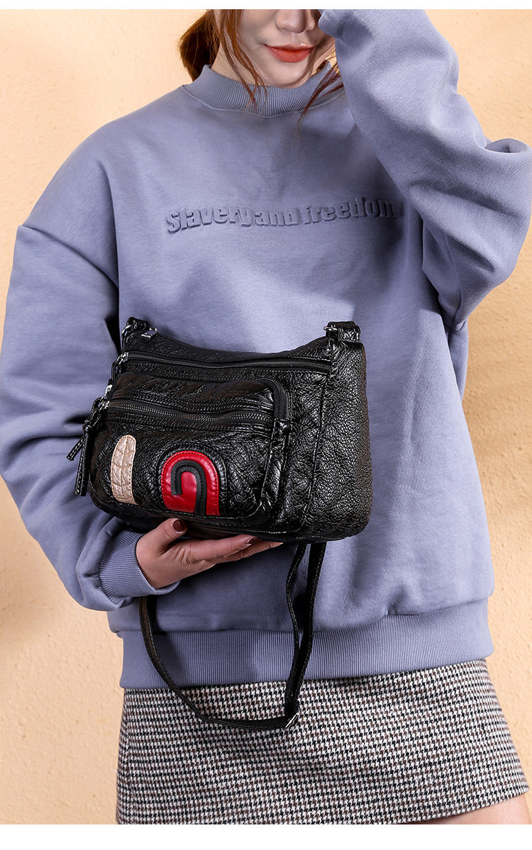 Faux Leather (PU) Multi-Pocket Crossbody