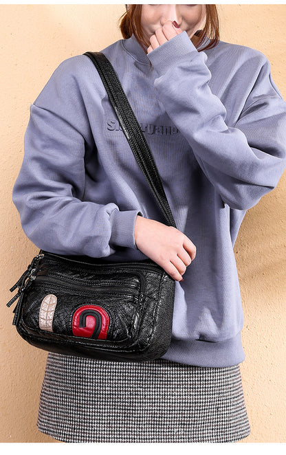 Faux Leather (PU) Multi-Pocket Crossbody