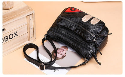 Faux Leather (PU) Multi-Pocket Crossbody