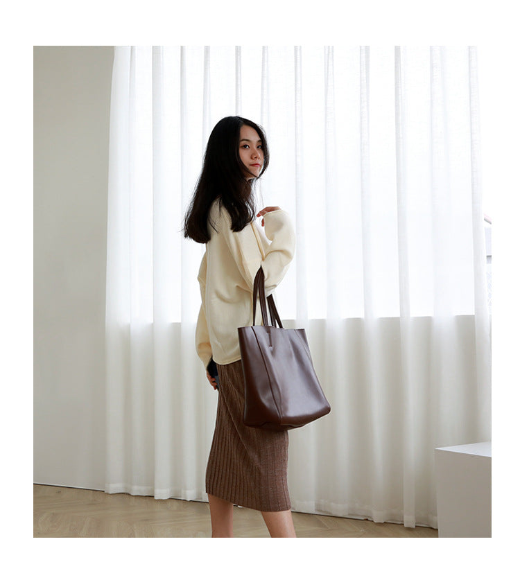 Soft Leather Tote Bag