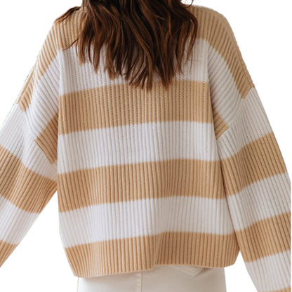 Oversize-Strickpullover mit breiten Streifen „Mila“