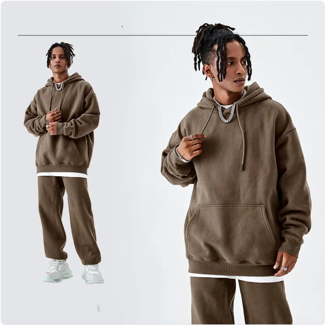 Oversized Fleece-Lined Hoodie “Pia”