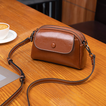 Retro Leather Mini Crossbody Bag