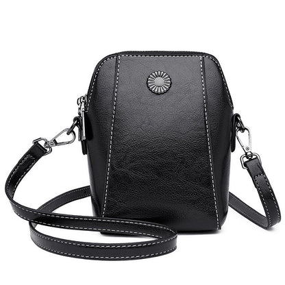 Small Cowhide Leather Crossbody Phone Bag