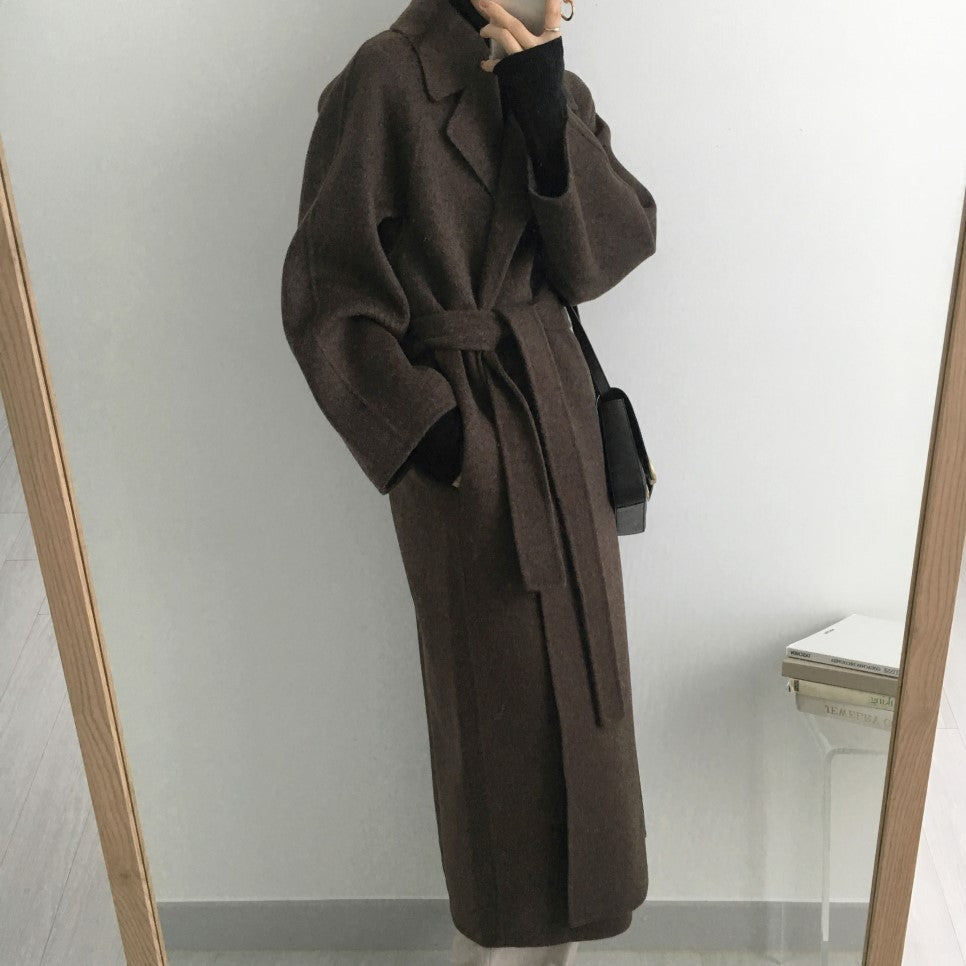 Long Belted Wrap Coat “Elin”