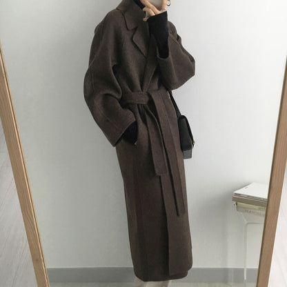 Long Belted Wrap Coat “Elin”