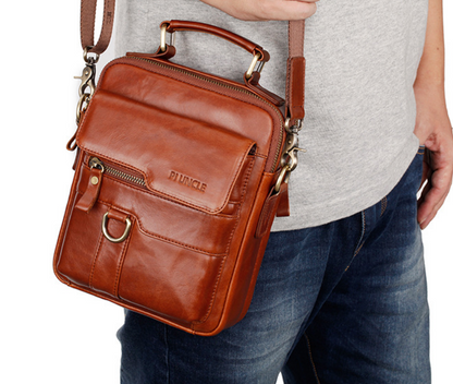 Men's Leather Shoulder Messenger Bag