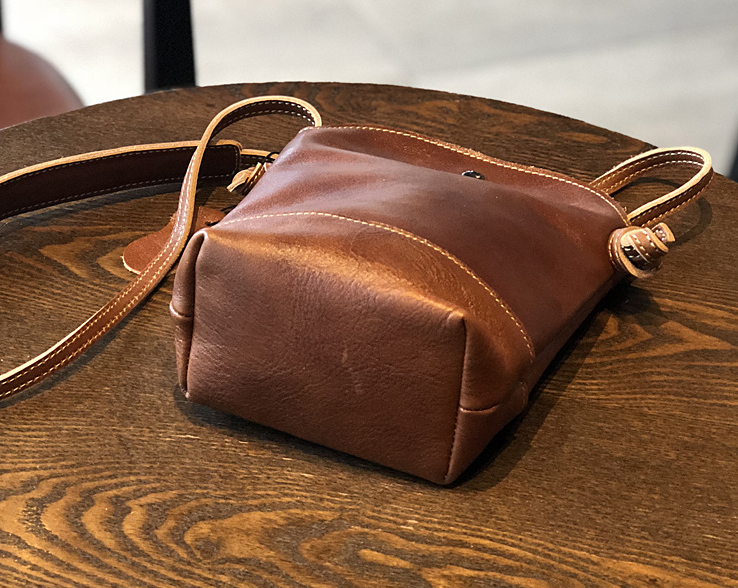 Vintage Handmade Leather Crossbody Bag